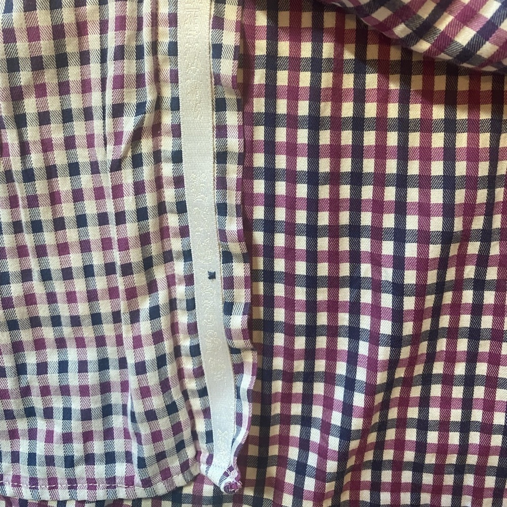 men's long-sleeve, button-down dress shirt with a gingham pattern - Picture 9 of 13